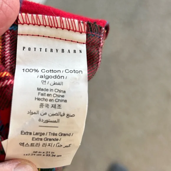 Pottery Barn Red Plaid Robe - Picture 7 of 7